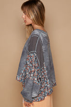 Load image into Gallery viewer, POL Floral Patchwork Round Neck Knit Top
