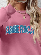 Load image into Gallery viewer, AMERICA Round Neck Dropped Shoulder Sweatshirt
