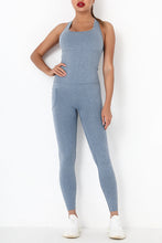 Load image into Gallery viewer, Crisscross Wide Strap Active Jumpsuit
