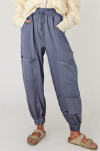 Load image into Gallery viewer, Wild Wind Mineral Wash Multi Pockets Lace-up Waist Harem Pants
