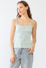 Load image into Gallery viewer, Le Lis Heathered Ribbed Adjustable Strap Cami
