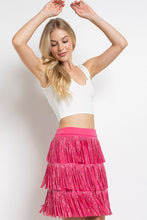 Load image into Gallery viewer, RHINESTONE SUEDE FRINGE SKIRT
