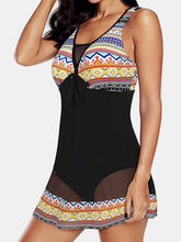 Load image into Gallery viewer, Geometric Wide Strap One-Piece Swimwear
