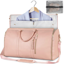 Load image into Gallery viewer, Womens Large Capacity Travel Duffle Bag  Folding Suit Bag Waterproof Clothes Handbag Totes
