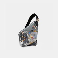 Load image into Gallery viewer, Nicole Lee USA Vegan Leather Leopard &amp; Lip Pattern Crossbody Bag
