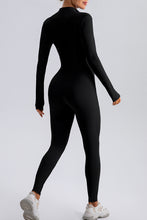 Load image into Gallery viewer, Half Zip Mock Neck Active Jumpsuit
