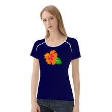 Load image into Gallery viewer, Ti Amo I love you - Exclusive Brand - Stratos - Hawaiian Flower - Women&#39;s T shirt - Sizes XS-2XL
