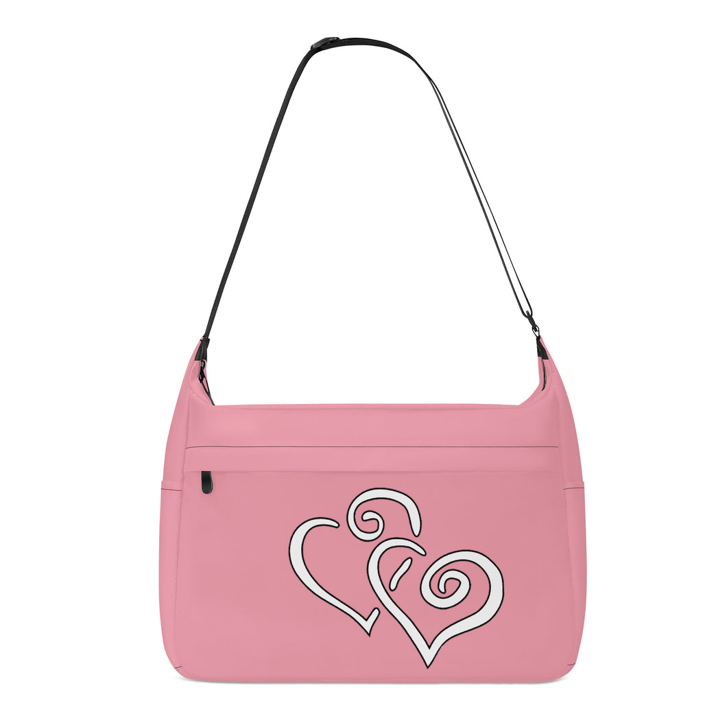 Ti Amo I love you - Exclusive Brand - Wewak - Double White Heart - Journey Computer Shoulder Bag