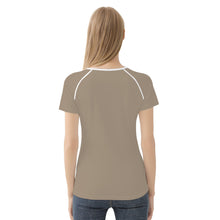 Load image into Gallery viewer, TI Amo I love you - Exclusive Brand - Donkey Brown - Double White Heart - Women&#39;s T shirt
