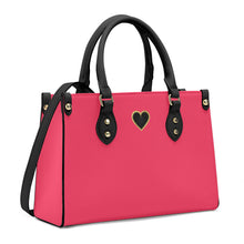 Load image into Gallery viewer, Ti Amo I love you - Exclusive Brand - Radical Red - Luxury Womens PU Tote Bag - Black Straps
