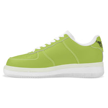 Load image into Gallery viewer, Ti Amo I love you - Exclusive Brand - Light Salad Green - Skelton Hands with Heart - Transparent Low Top Air Force Leather Shoes
