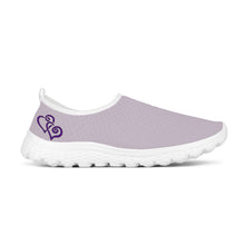 Load image into Gallery viewer, Ti Amo I love you - Exclusive Brand - Pale Slate - Double Purple Heart - Women&#39;s Mesh Running Shoes
