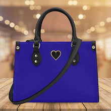 Load image into Gallery viewer, Ti Amo I love you - Exclusive Brand - Egyptian Blue - Luxury Womens PU Tote Bag - Black Straps
