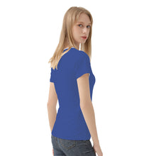 Load image into Gallery viewer, Ti Amo I love you - Exclusive Brand - Chambray Blue - White Daisy - Women&#39;s T shirt - Sizes XS-2XL
