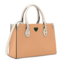 Load image into Gallery viewer, Ti Amo I love you - Exclusive Brand - Tacao - Luxury Womens PU Tote Bag - Cream Straps
