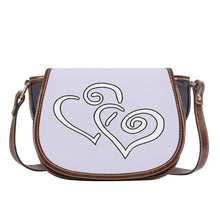 Load image into Gallery viewer, Ti Amo I love you - Exclusive Brand - Grey Cloud 2 - Double White Heart - Saddle Bag
