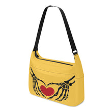 Load image into Gallery viewer, Ti Amo I love you - Exclusive Brand - Gingerline - Skeleton Heart Hands  -  Journey Computer Shoulder Bag
