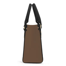 Load image into Gallery viewer, Ti Amo I love you - Exclusive Brand - Tobacco Brown 2 - Luxury Womens PU Tote Bag - Black Straps
