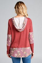 Load image into Gallery viewer, French Terry Mix Match Hoodie Shirt Sytle Top
