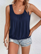 Load image into Gallery viewer, Full Size Ruched Scoop Neck Tank
