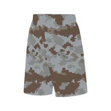 Load image into Gallery viewer, Ti Amo I love you - Exclusive Brand  - Mountain Mist / Judge Grey / Natural Gray Camo - Basketball Shorts With Pockets - Sizes S-2XL
