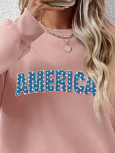 Load image into Gallery viewer, AMERICA Round Neck Dropped Shoulder Sweatshirt
