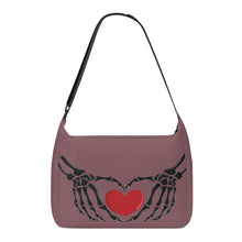 Load image into Gallery viewer, Ti Amo I love you - Exclusive Brand - Rose Brown - Skeleton Heart Hands  -  Journey Computer Shoulder Bag
