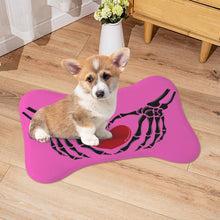 Load image into Gallery viewer, Ti Amo I love you - Exclusive Brand - Hot Pink - Skeleton Hands with Heart  - Big Paws Pet Rug
