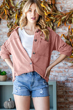 Load image into Gallery viewer, Reborn J Button Up Long Sleeve Shacket
