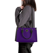 Load image into Gallery viewer, Ti Amo I love you - Exclusive Brand - Violent Violet - Luxury Womens PU Tote Bag - Black Straps
