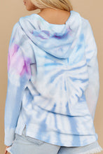 Load image into Gallery viewer, Drawstring Tie-Dye Long Sleeve Hoodie
