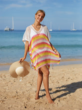 Load image into Gallery viewer, Cutout Striped Cover-Up with Tassel
