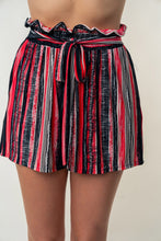 Load image into Gallery viewer, White Birch High Waisted Striped Shorts
