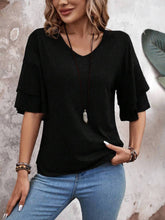 Load image into Gallery viewer, V-Neck Half Sleeve Blouse
