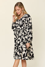 Load image into Gallery viewer, Double Take Full Size Printed Ruffle Hem Dress with Pocket
