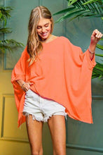 Load image into Gallery viewer, Solid Round Neck Loose Fit Kimono Sleeve Sweater
