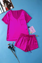 Load image into Gallery viewer, V-Neck Short Sleeve Top and Shorts Set
