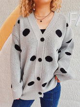 Load image into Gallery viewer, Polka Dot Button Up Cardigan
