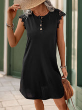 Load image into Gallery viewer, Lace Detail Cap Sleeve Mini Dress
