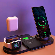 Load image into Gallery viewer, Wireless Charger For IPhone Fast Charger For Phone Fast Charging Pad For Phone Watch 6 In 1 Charging Dock Station
