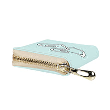 Load image into Gallery viewer, Ti Amo I love you - Exclusive Brand - Polar - Double White Heart - PU Leather - Zipper Card Holder
