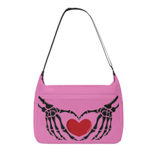 Load image into Gallery viewer, Ti Amo I love you - Exclusive Brand - Carissma - Skeleton Heart Hands  -  Journey Computer Shoulder Bag
