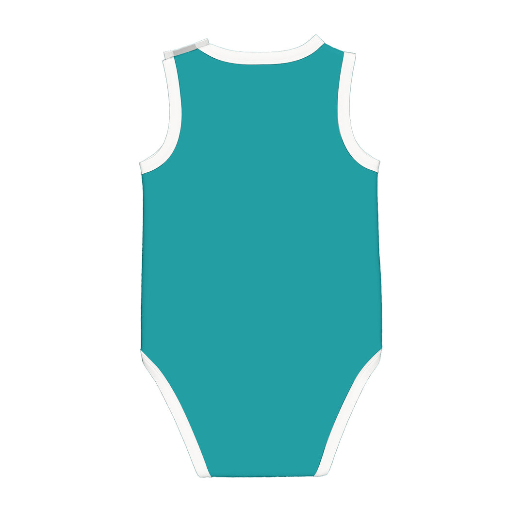 Ti Amo I love you - Exclusive Brand  - Persian Green - Skeleton Hands withHeart - Sleeveless Baby One-Piece