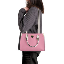 Load image into Gallery viewer, Ti Amo I love you - Exclusive Brand - Pastel Magenta - Luxury Womens PU Tote Bag - Cream Straps
