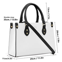 Load image into Gallery viewer, Ti Amo I love you - Exclusive Brand  - White - Luxury Womens PU Tote Bag - Black Straps
