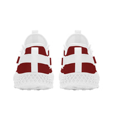 Load image into Gallery viewer, Ti Amo I love you - Exclusive Brand - Dark Burgundy -  Double Heart - Womens Mesh Knit Shoes - White Soles
