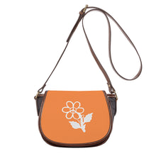 Load image into Gallery viewer, Ti Amo I love you - Exclusive Brand  - Coral - White Daisy -  Saddle Bag
