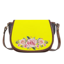 Load image into Gallery viewer, Ti Amo I love you - Exclusive Brand - Yellow - Roses - Saddle Bag
