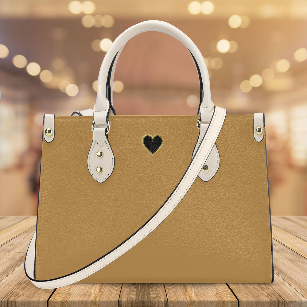 Ti Amo I love you - Exclusive Brand  - Tussock - Luxury Womens PU Tote Bag - Cream Straps