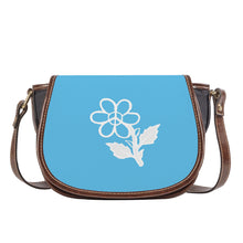 Load image into Gallery viewer, Ti Amo I love you - Exclusive Brand - Crystal Blue - White Daisy - Saddle Bag
